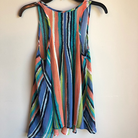 Umgee multi color striped tank - Picture 3 of 4